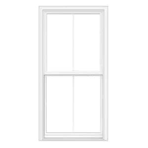 28 in. x 54 in. V2500 Double Hung Vinyl Window with White Exterior