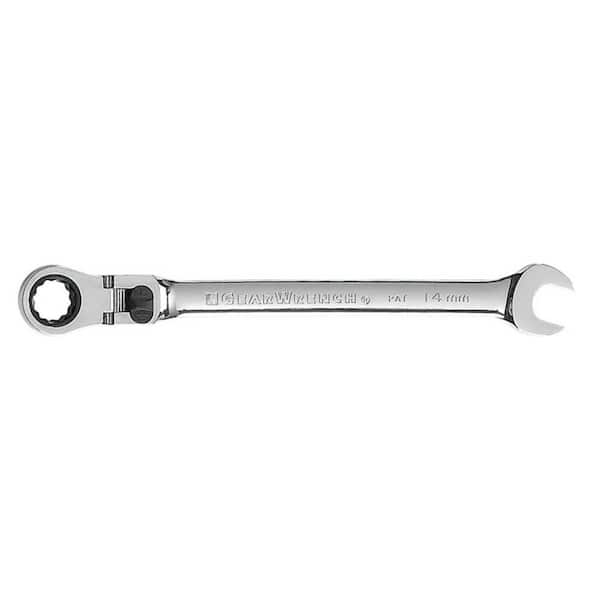 GEARWRENCH 14 mm Metric 72-Tooth XL Locking Flex Head Combination Ratcheting Wrench