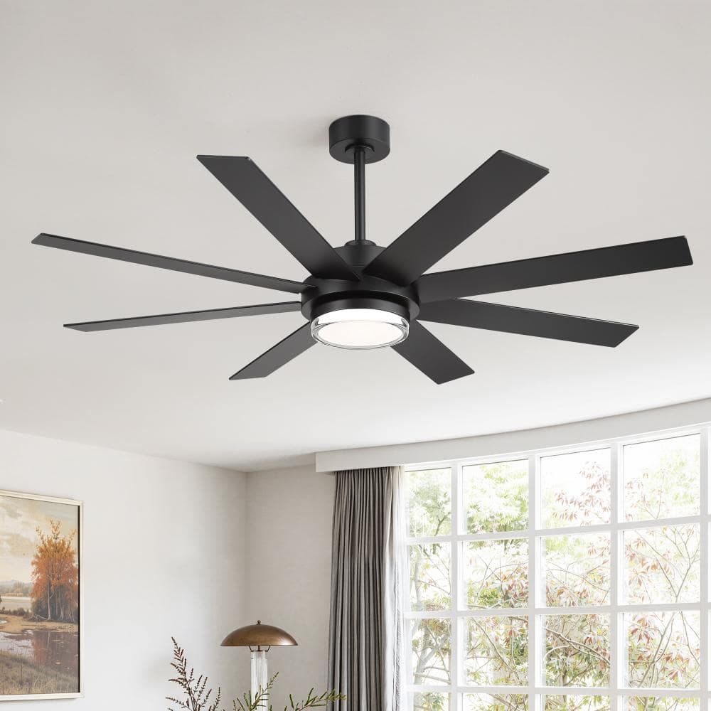 60 in. Outdoor/Indoor Black and Walnut 6 Blades Large Ceiling Fan with Lights and Remote price history on PriceWatchPro