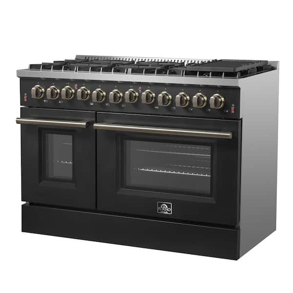 Forno Galiano 48 ft Double Oven Dual Fuel Range with