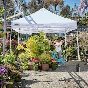 10 ft. x 10 ft. Heavy-Duty Commercial Pop Up Instant Canopy Tent (White)