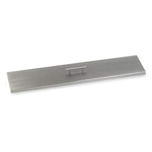 36 in. x 6 in. Linear Stainless Steel Cover for Drop-In Fire Pit Pan