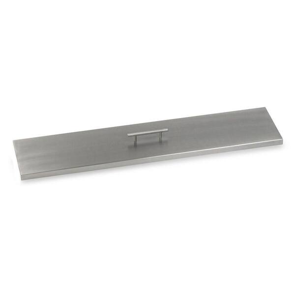 American Fire Glass 36 in. x 6 in. Linear Stainless Steel Cover for