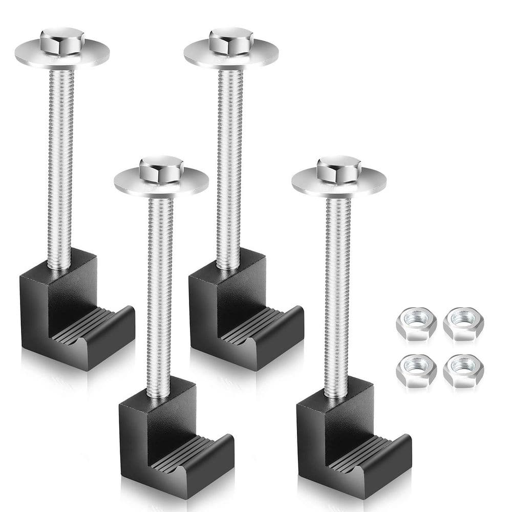 Aluminum Truck Tool Box Mounting Kit with Fastening Nuts Universal Black J-Hooks Tie Downs for Pickup Beds price history on PriceWatchPro