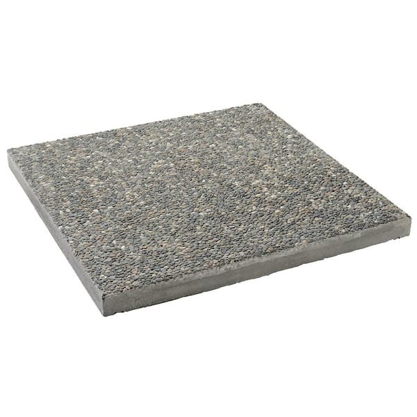 Exposed Aggregate Concrete Step Stone, Round Concrete Stepping Stones Home Depot