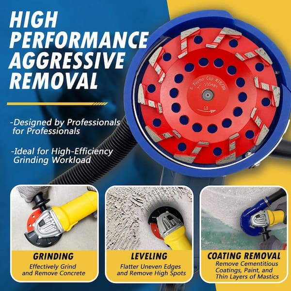 EDiamondTools 7 in. High Performance Aggressive Diamond Grinding