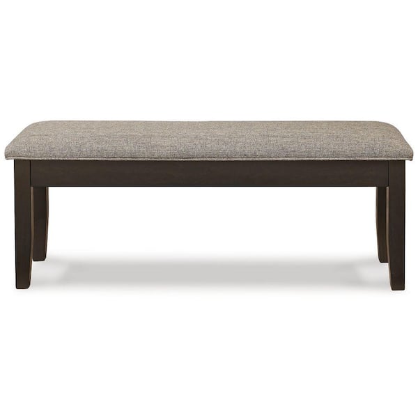 Benjara 49 in. Brown and Black Backless Bedroom Bench with Lifting Cushion