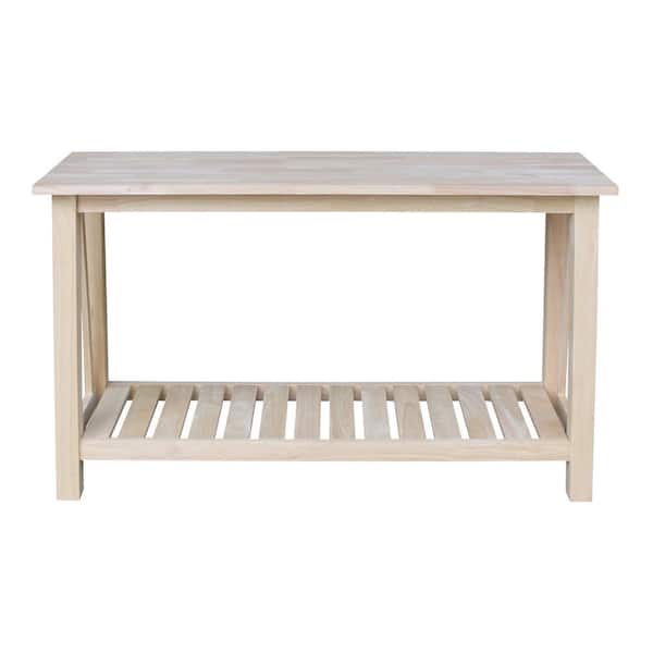 International Concepts Surrey Unfinished Solid Wood Console Table