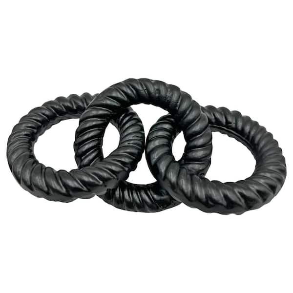 Twisted Series Black 2 in. x 4 in. Chain Aluminum Metal Decorative Sculpture