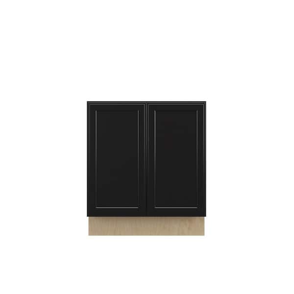 Belle Haven Recessed 36 in. W x 34.5 in. H x 24 in. D in Driftwood Plywood Assembled Full Height Door Base Cabinet