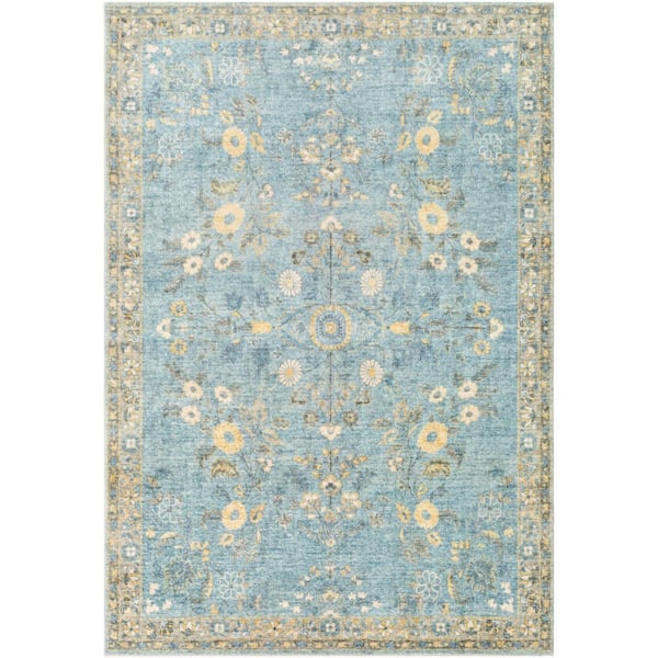 Livabliss Oshawa Sky Blue 8 ft. x 10 ft. Indoor Area Rug