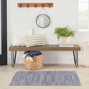 Washables Grey 3 ft. x 5 ft. Abstract Contemporary Area Rug