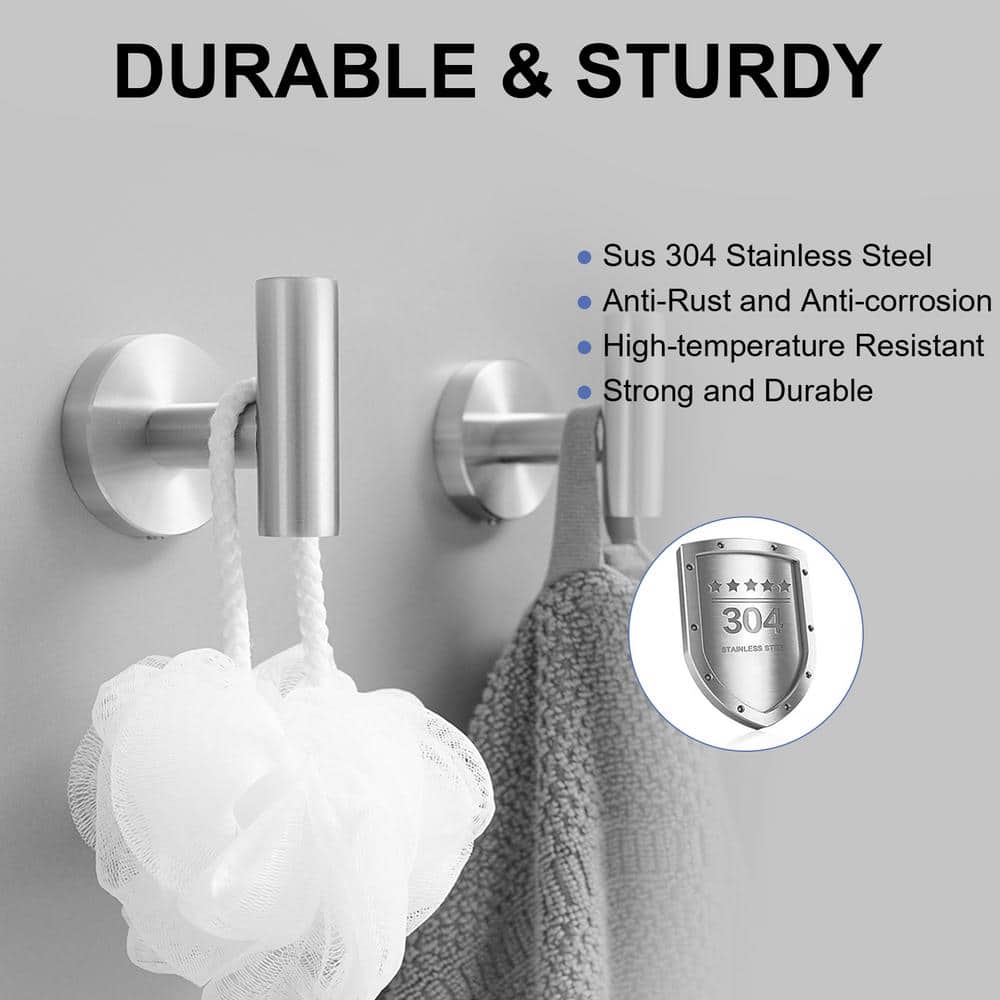 Brushed Nickel 24" Stainless Steel 4-Piece Bath Hardware Set