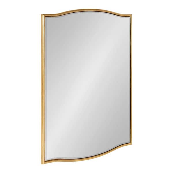 Kate and Laurel Sedelle Rectangle Gold Wall Mirror (24 in. H x 17 in. W)