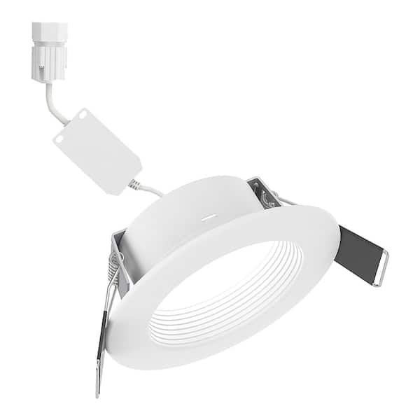 HALO HOME QuickLink Low Voltage, 4 in. Selectable CCT 2700-5000K, 600 Lumens, Recessed Canless LED Accessory Downlight, Dimmable