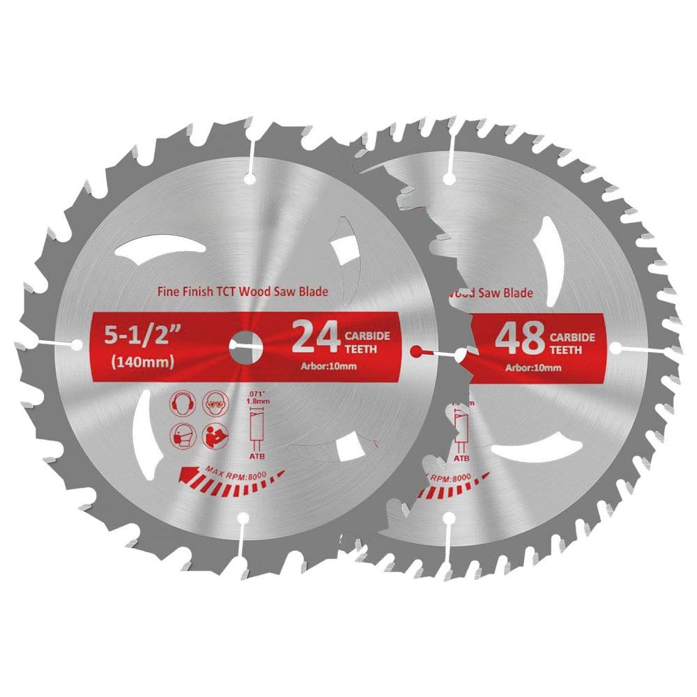 5-1/2 in. 24-Tooth Wood Cutting Carbide Tipped Circular Saw Blade Accessory for Cutting Wood and Plastic price history on PriceWatchPro