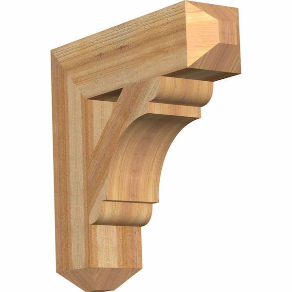 Ekena Millwork 6 in. x 24 in. x 24 in. Western Red Cedar Olympic Craftsman Rough Sawn Bracket