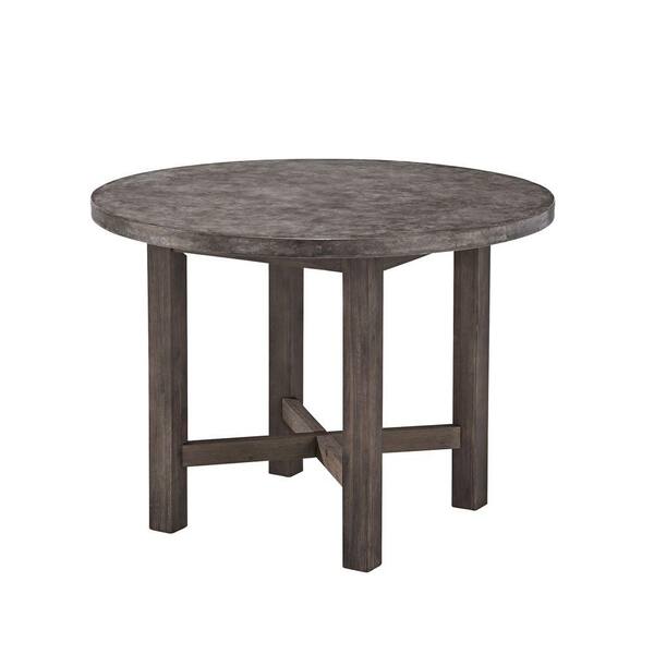 Homestyles Concrete Chic Round Patio Dining Table 5134 30 The Home Depot