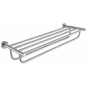 26 in. Wall Mounted Towel Bar in Brushed Stainless Steel