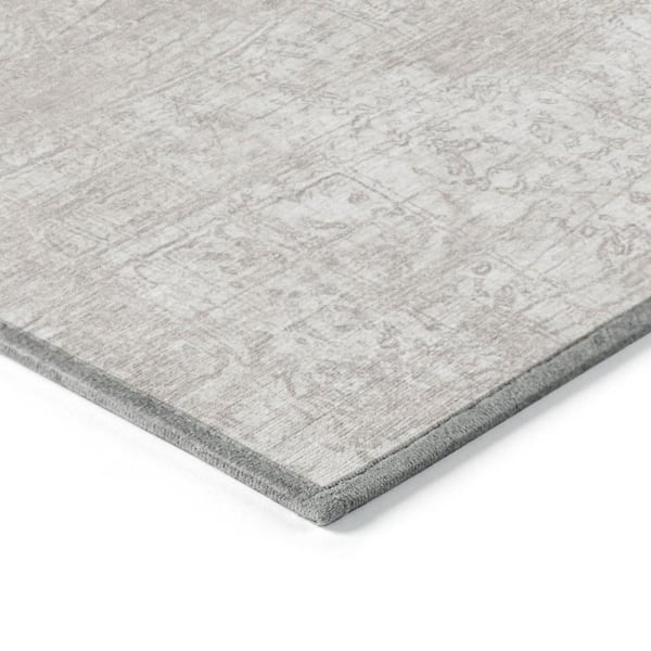 Ivory 9 ft. x 12 ft. Woven Abstract Rectangle Indoor/Outdoor Area Rug
