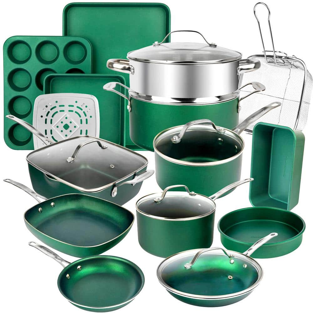 Emerald Green Granitestone Pot Pan Sets 7392 64 1000 