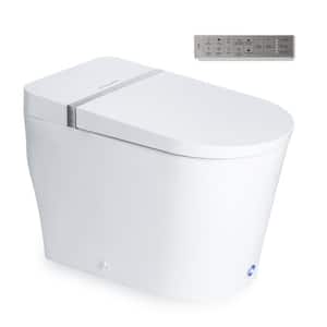 CD-K010 Electric Bidet Toilet Elongated Smart Toilet with Auto Open/Close Lid Foot Sensor Flush 1.28 GPF in White