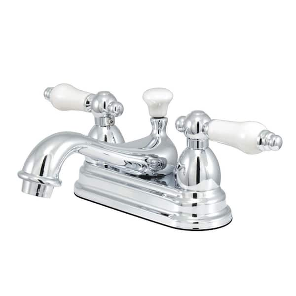 Kingston Brass Restoration 4 In. Centerset 2-Handle Bathroom Faucet ...