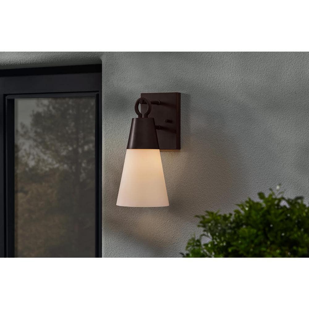 Duvall Royal Bronze 1-Light Outdoor Line Voltage Hardwired Porch Light Wall Light Sconce with No Bulb Included price history on PriceWatchPro