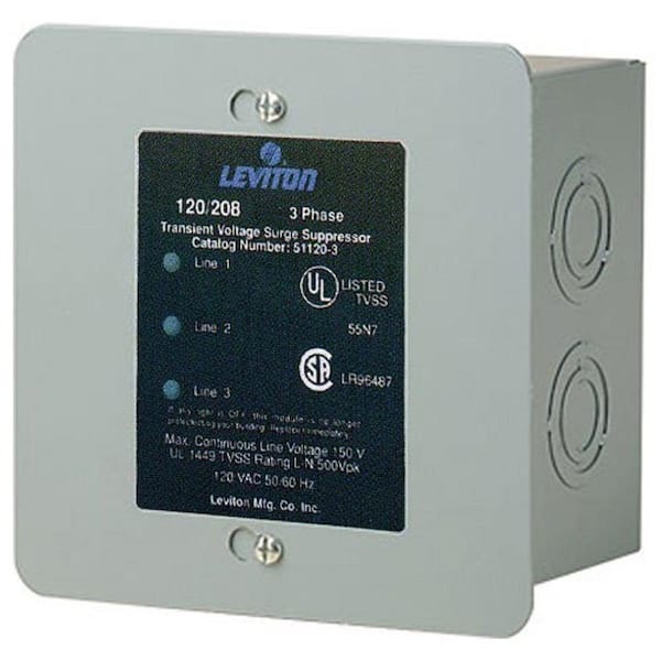 Leviton 120/208-Volt 3-Phase WYE Surge Protector Panel