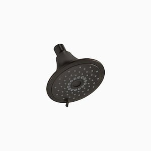 Forte 3-Spray Patterns 5.5 in. Wall Mount 2.5 GPM Fixed Shower Head in Oil-Rubbed Bronze