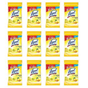 15-Count Lemon and Lime Blossom To-Go Flatpack Disinfecting Wipes (12-Pack)