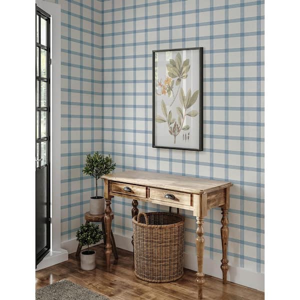 Twain Denim Blue Non-Pasted Non-Woven Wallpaper