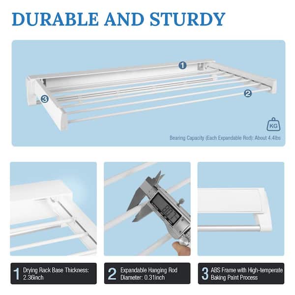 YIYIBYUS Freestanding Foldable Adjustable Height Stainless Steel Laundry  Clothes Drying Rack HG-HS1049-612 - The Home Depot