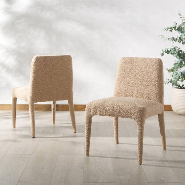 SAFAVIEH Derrick Oatmeal 18.9 in. Wood Dining Chair Set of 2 SFA1008B SET2 The Home Depot