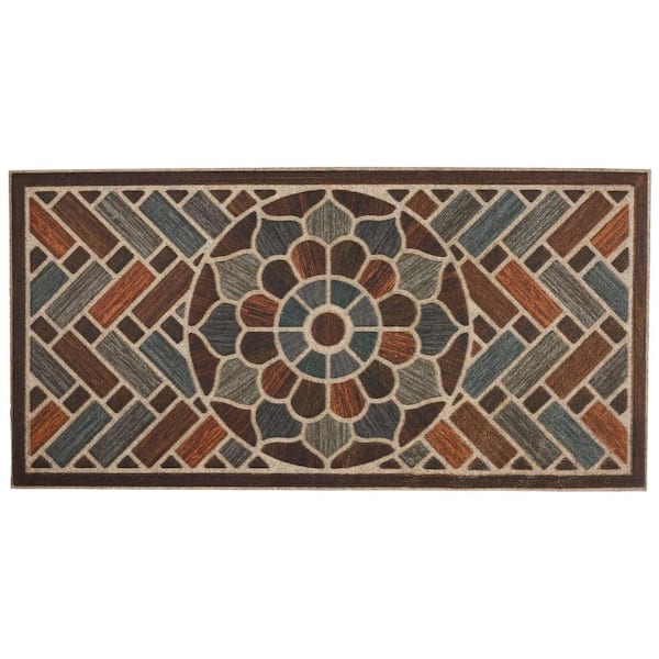 Mohawk Home Brick Path Grain 24 in. x 48 in. Ornamental Door Mat