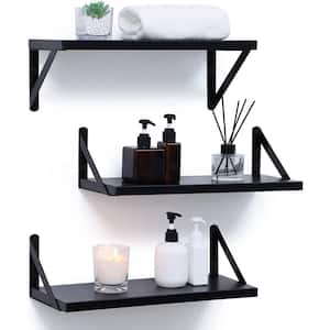 Floating Shelves Set of 2-for Coffee Bar, Bathroom Shelves with Towel Bar, Wall  Shelves with 8 Hooks for Kitchen PU5WY3 - The Home Depot