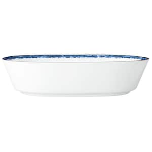 Blue Rill 46 fl. oz. (Blue) Porcelain Serving Bowl (Oval)