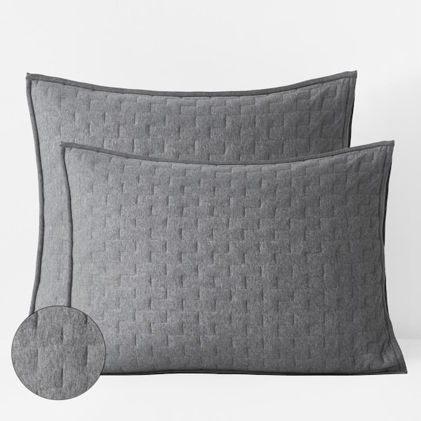 Gray cheap euro sham