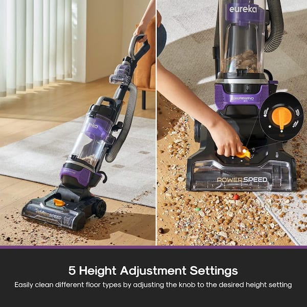 Eureka PowerSpeed Pet Cord Rewind Washable Upright Bagless Vacuum