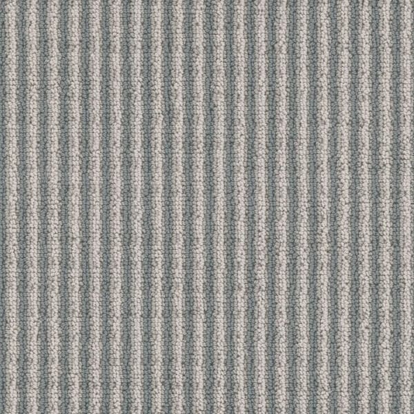Wildly Popular II - Seersucker - Blue 26 oz. SD Polyester Loop Installed Carpet