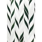 Delphi Sprig Deep Emerald 11.75 in. x 10.5 in. Marble and Ceramic Mosaic Tile (0.86 sq. ft./Sheet)