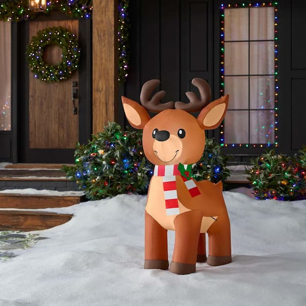 3.5 ft LED Reindeer Airblown Inflatable