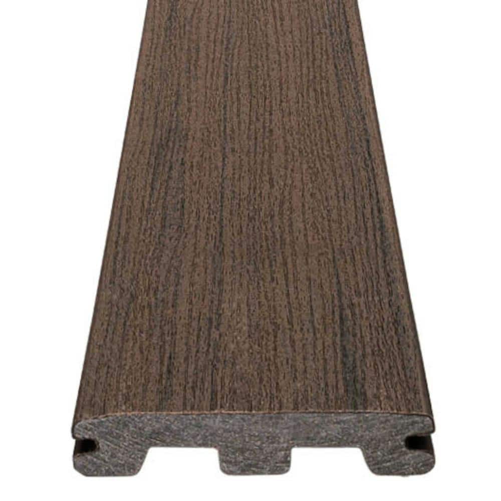 TimberTech Prime+ 1 in. x 6 in. x 16 ft. Dark Cocoa Grooved