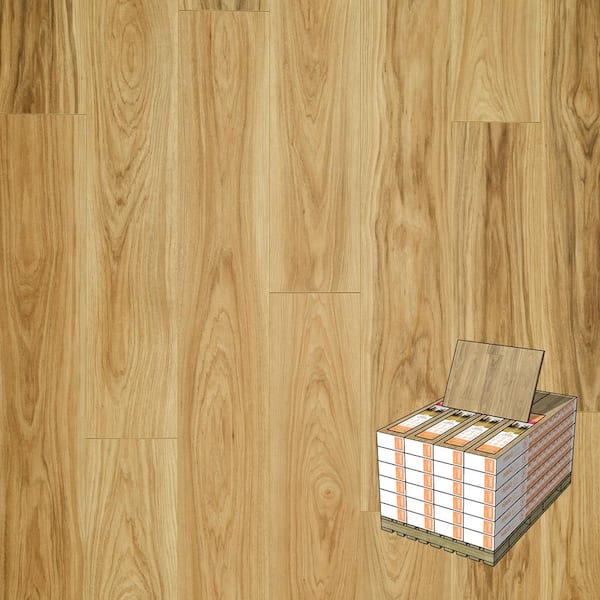 Pergo XP+ Cheshire Bluff Hickory 10 mm T x 6.1 in. W Waterproof Laminate Wood Flooring (483.6 sqft/pallet)