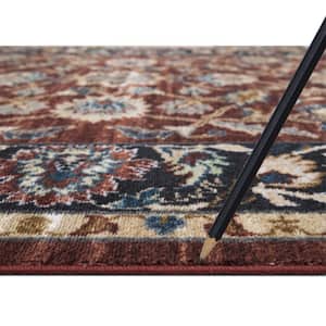 Eden Collection Oushak Rust 8 ft. x 10 ft. Machine Washable Traditional Indoor Area Rug