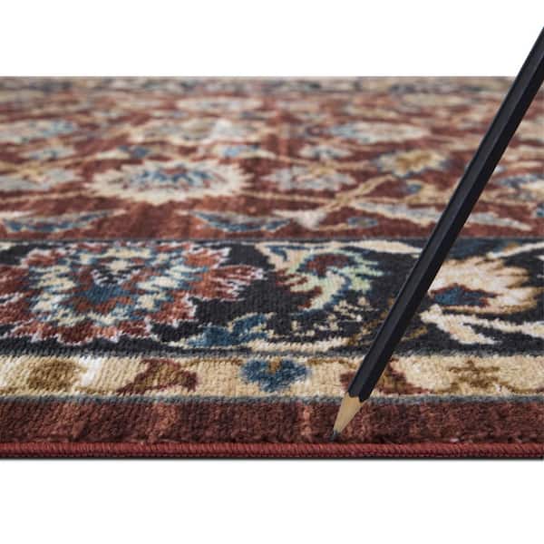 Eden Collection Oushak Rust 8 ft. x 10 ft. Machine Washable Traditional Indoor Area Rug
