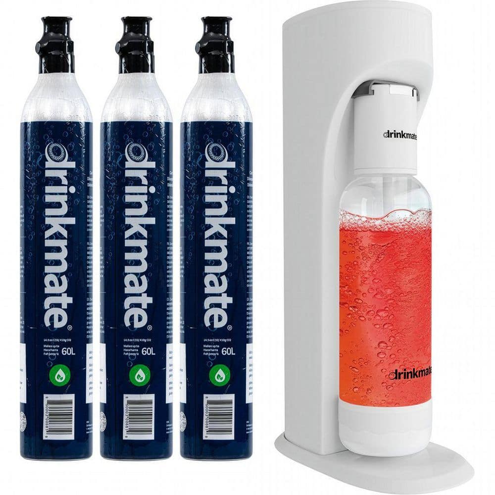DrinkMate Classic White Sparkling Water and Soda Maker Machine