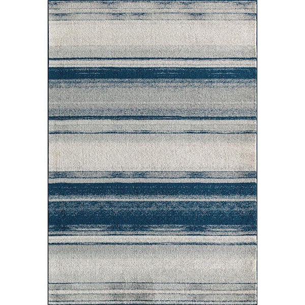 Callum Blue Ribbon 2'6"x8' Contemporary Beige Area Rug