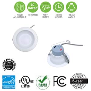 8 in. Selectable CCT and Selectable Wattage Integrated LED Recessed CEC Compliant Commercial Downlight (1-Pack)