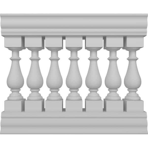 Ekena Millwork Fiberthane Traditional Balustrade 36 in. L x 33 in. H Fiberglass Railing Kit